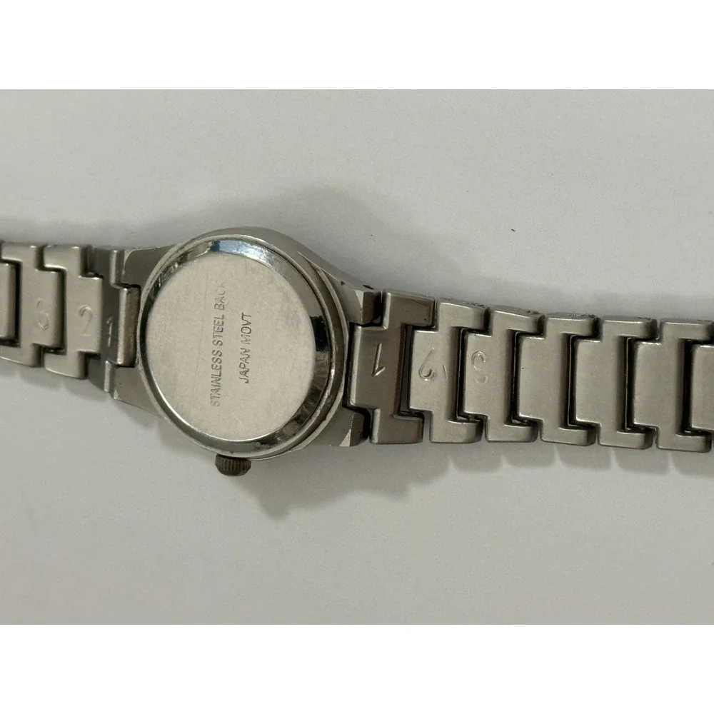 Women's CALVIN KLEIN Silver Tone Stainless Bracelet Watch Rhinestone NEW BATTERY